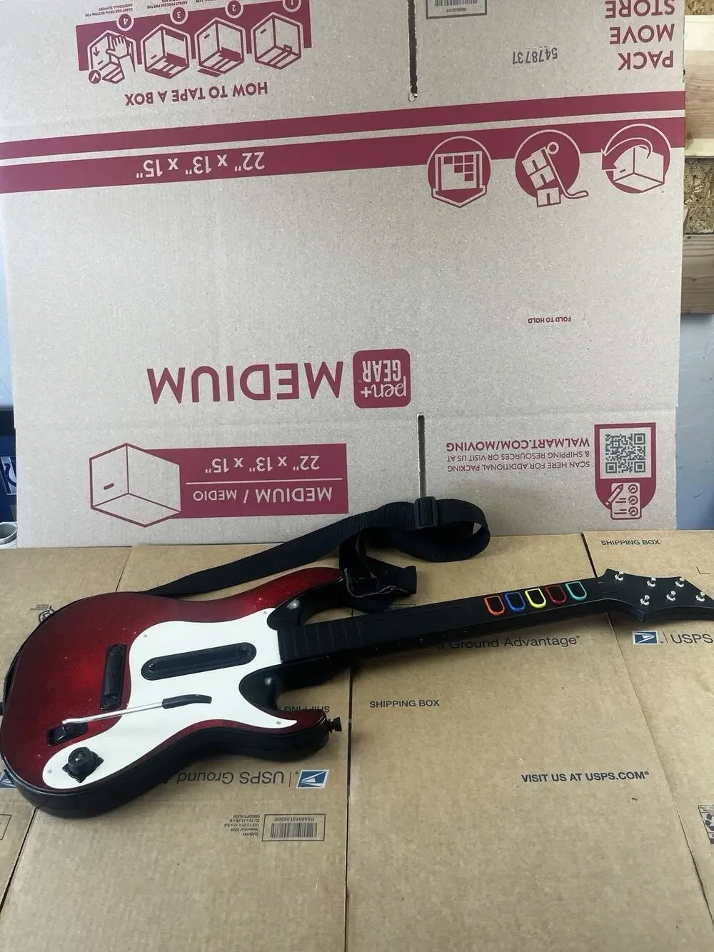 Guitar Hero Band Hero 5 Wireless Guitar Controller for PS3 PS2 *NO DONGLE